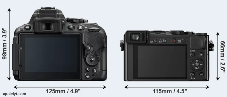 Comparison D5300 or LX100 rear