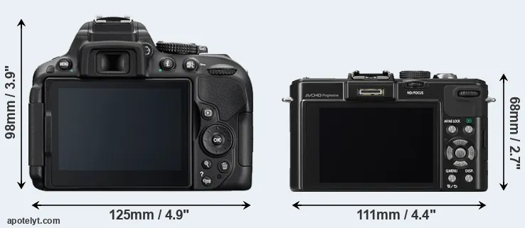 Comparison D5300 or LX7 rear