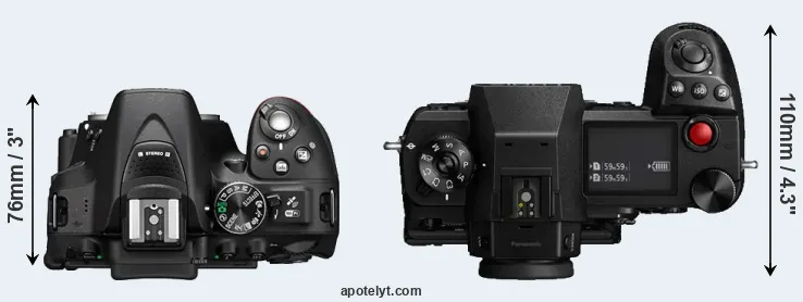 Compare D5300 versus S1H top