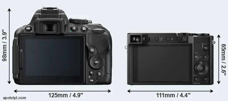 Comparison D5300 or ZS100 rear