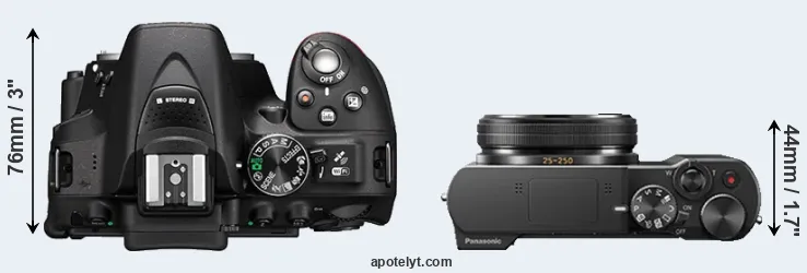 Compare D5300 versus ZS100 top