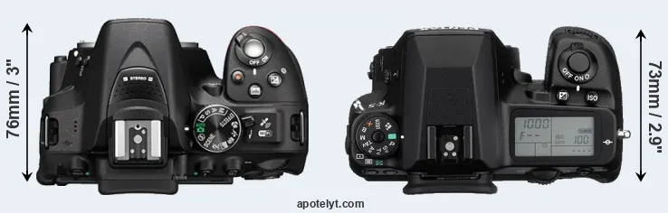 Compare D5300 versus K-5 top