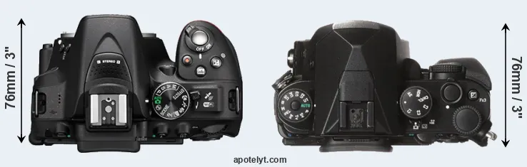 Compare D5300 versus KP top