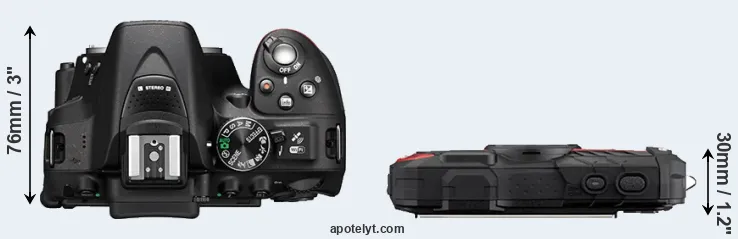 Compare D5300 versus WG-60 top