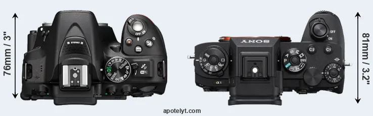 Compare D5300 versus A1 top