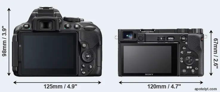 Comparison D5300 or A6100 rear