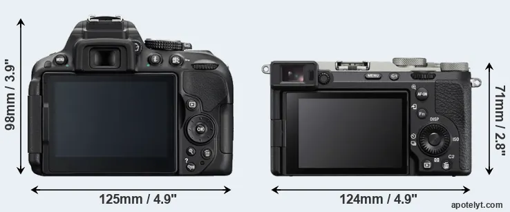 Comparison D5300 or A7C II rear