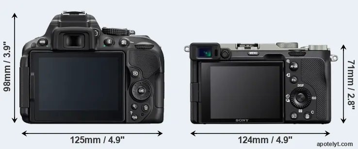 Comparison D5300 or A7C rear