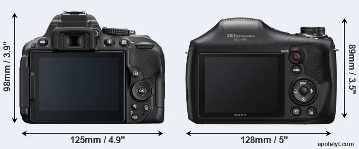 Comparison D5300 or H300 rear