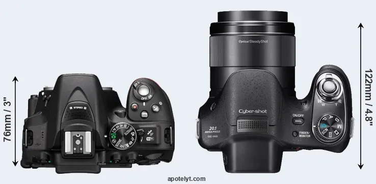 Compare D5300 versus H400 top