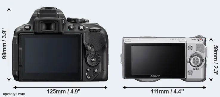 Comparison D5300 or NEX-5 rear