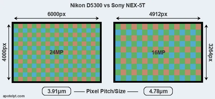 D5300 versus NEX-5T MP