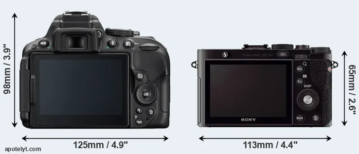 Comparison D5300 or RX1 rear