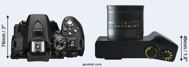 Compare D5300 versus ZX1 top