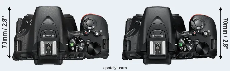 Compare D5500 versus D5600 top