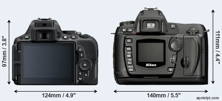 Comparison D5500 or D70 rear