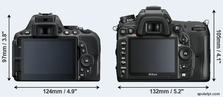 Comparison D5500 or D7000 rear