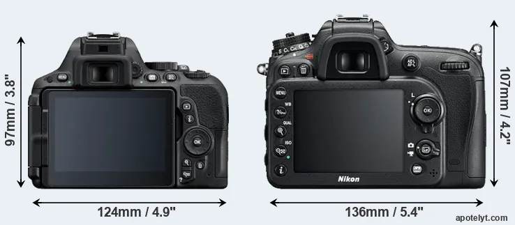 Comparison D5500 or D7200 rear