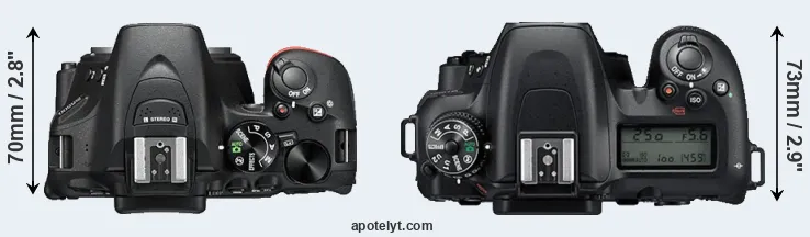 Compare D5500 versus D7500 top