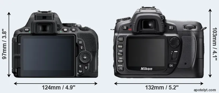 Comparison D5500 or D80 rear