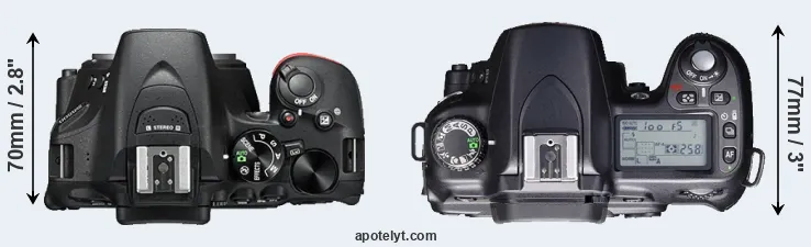 Compare D5500 versus D80 top