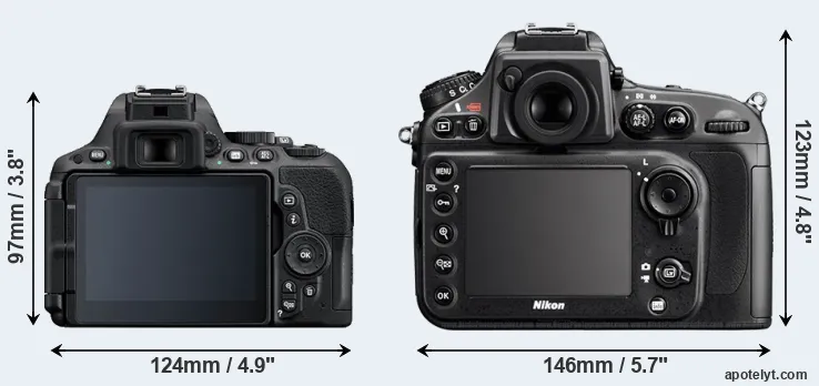 Comparison D5500 or D800E rear