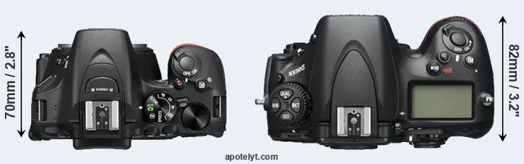 Compare D5500 versus D800E top