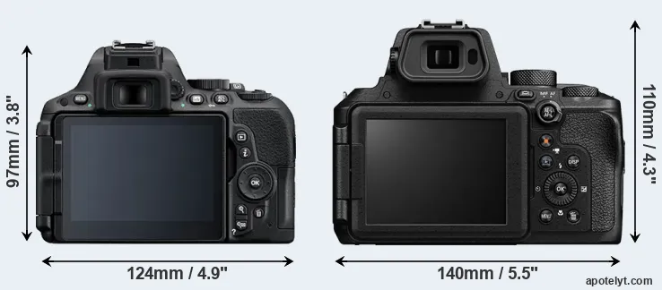 Comparison D5500 or P950 rear