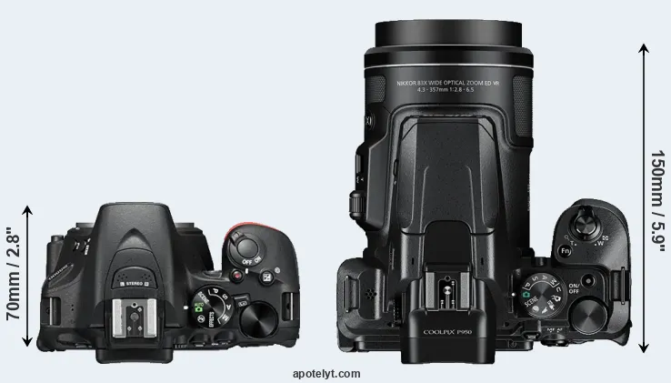 Compare D5500 versus P950 top