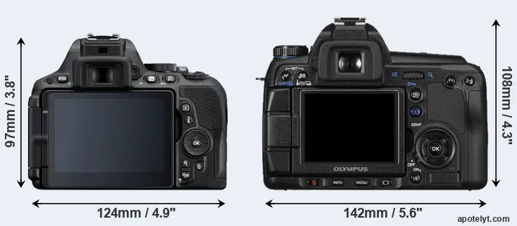 Comparison D5500 or E-30 rear
