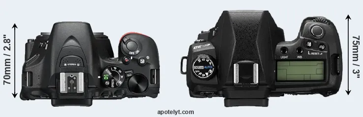 Compare D5500 versus E-30 top