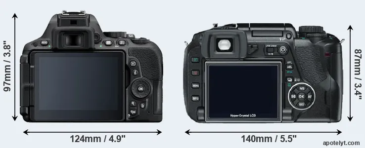Comparison D5500 or E-330 rear
