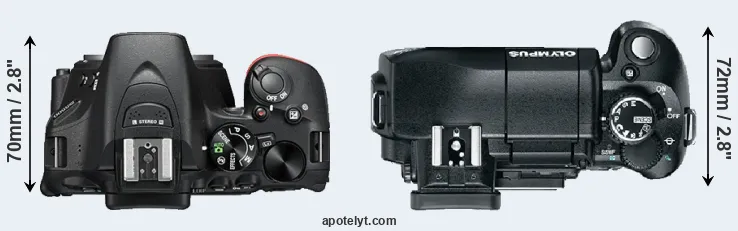 Compare D5500 versus E-330 top