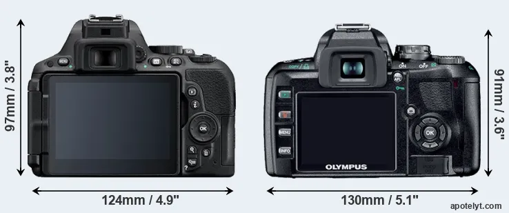 Comparison D5500 or E-410 rear