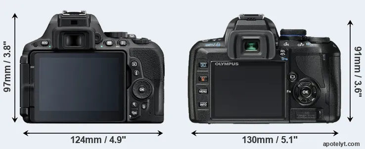 Comparison D5500 or E-450 rear
