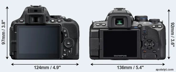 Comparison D5500 or E-510 rear
