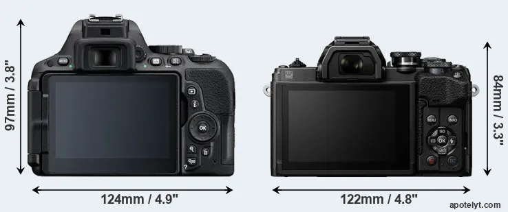 Comparison D5500 or E-M10 IV rear