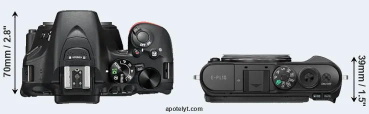 Compare D5500 versus E-PL10 top
