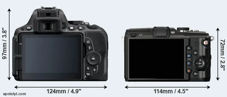 Comparison D5500 or E-PL2 rear
