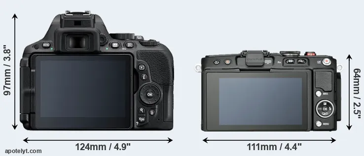 Comparison D5500 or E-PL6 rear