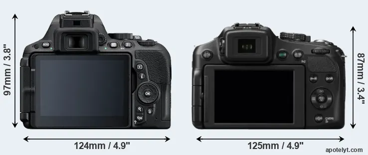 Comparison D5500 or FZ200 rear