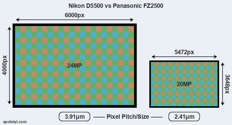 D5500 versus FZ2500 MP