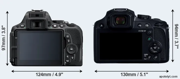 Comparison D5500 or FZ82D rear