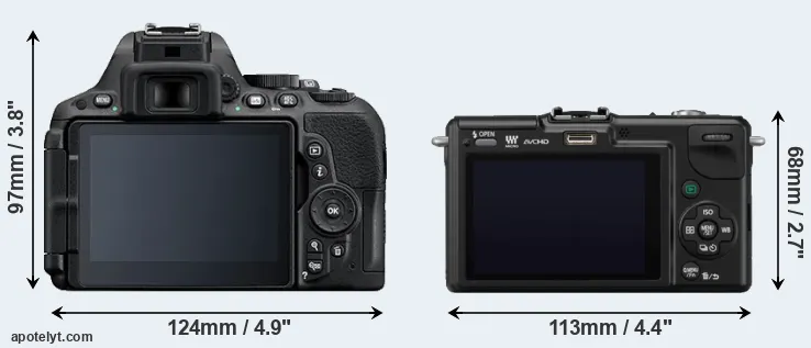 Comparison D5500 or GF2 rear