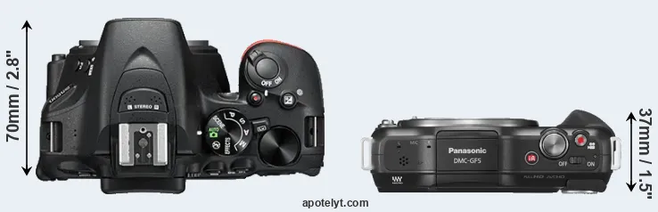 Compare D5500 versus GF5 top