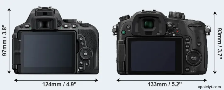 Comparison D5500 or GH4 rear