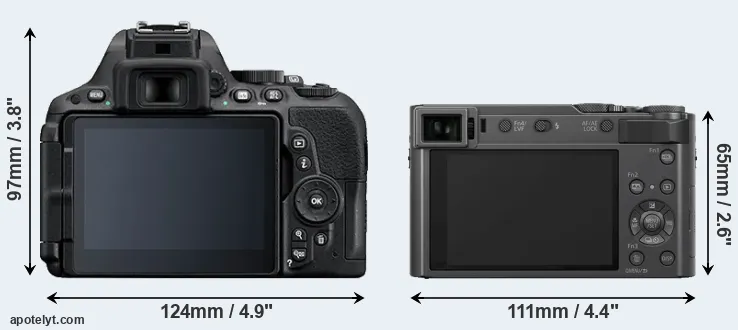 Comparison D5500 or ZS200 rear