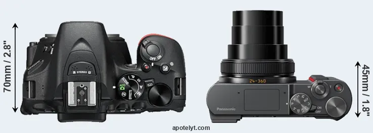 Compare D5500 versus ZS200 top