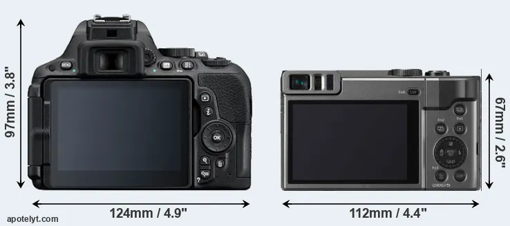 Comparison D5500 or ZS70 rear