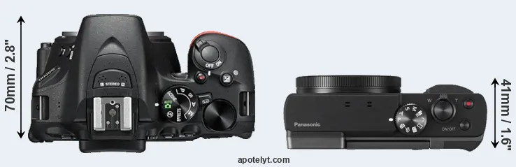 Compare D5500 versus ZS70 top